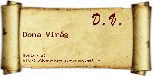 Dona Virág névjegykártya